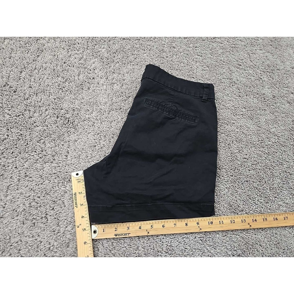 Old Navy Everyday Shorts Womens 8 Black Inseam: 4.5" MidRise Chino Preppy Casual - Picture 6 of 7